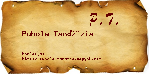Puhola Tanázia névjegykártya