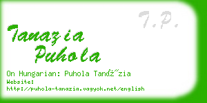tanazia puhola business card